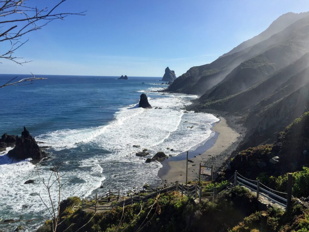 Vista de la paya de Benijo